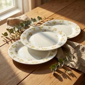 Set of 8 Martha Stewart Pansy Dinner Plate Set